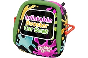 BubbleBum Inflatable Booster Car Seat - Travel Booster Seat - Portable Car Booster Seat - Booster Seat for Car - Slim Narrow Design Car Seat - Perfect for Kids 4-11yrs Old - Slime