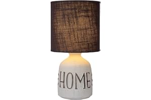 Lucide Cosby Lampe de table, Céramique, Marron, Ø 16,5 cm, E14, max 40 watts