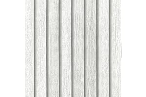 Livelynine Papel Pintado Autoadhesivo Pared Efecto Paneles de Madera 3D 40CMx10M Lavable Papel Pintado Maderas Blanca Papeles Adhesivo Pared Listones de Madera Dormitorio Salon Vinilo Adhesivo Pareds