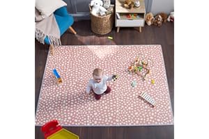 Bubba Bear Tapis d'eveil de Jeu/de Sol pour Enfant Bebe XXL en Mousse Epais Pliable Reversible - Tapis d'éveil de Motricité Favorisant Le Développement Sensoriel Cadeau bébé (200x150 cm, Rose)
