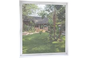 MYCARBON Zanzariera Finestra Adesiva 2 Set di 120x120cm Bianca