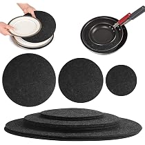 Set di protezioni per pentole e padelle Protezioni per padelle impilabili in tessuto non tessuto Divisori per pentole resistenti al calore Cuscinetti salvaspazio Accessori da cucina  15