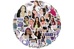 FANCICO Olivia Rodrigo Confezione di adesivi da 55 pezzi |Adesivi per adulti, auto, laptop, bottiglie d'acqua, adesivi per adolescenti Simpatiche decalcomanie in vinile