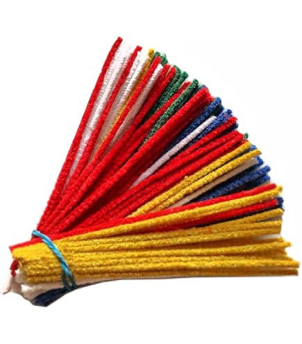 Glitter Tinsel Pipe Cleaners – 30cm X 6mm Craft Stems, Sparkly & Bendable 10 thumbnail image
