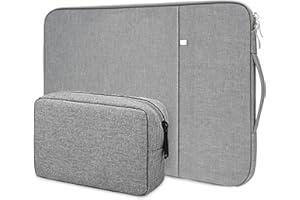 flintronic Funda Portátil 13,3 14 Pulgadas, Impermeable Anti Golpes Bolsa Blanda Portátil Protectora, Compatible con MacBook, Acer, ASUS, HP, DELL, Huawei, Lenovo (Gris Claro)
