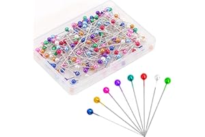 DACATOOW 600Pack Multicolor Glass Sewing Pins, Basic Style 38mm Straight Pins with Color Glass Ball Head for Fabric, Dressmaking, Garment Construction, Alteration and Repair