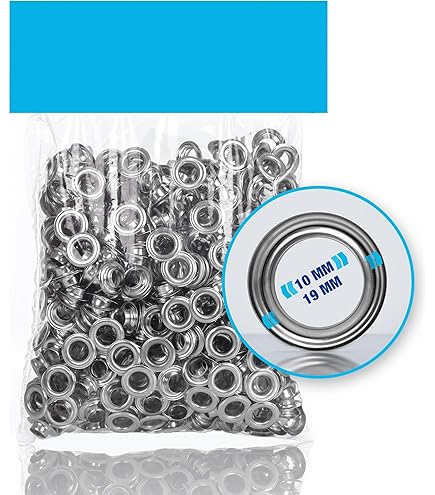 Set 100 Occhielli In Metallo 12mm - Con Rondelle, Per Teloni, Tende, Borse E Scarpe - Foto 9