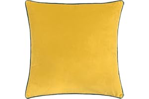 furn. Meridian Cushion Cover – Luxury Contrast Piped Velvet Decorative Case (Cylon/Teal - 45x45cm)