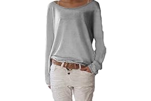 ZIOOER Women's Long Sleeve T-Shirt Crew Neck Loose Blouse Long Sleeve Shirts Shirt Pullover Sweatshirt Top Tops Shirts