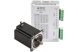 RTELLIGENT Nema 23 Stepper Motor and Driver Kit 2 Phase 3.0NM 57x57x100mm 8mm Shaft Step Motor for CNC Mill Lathe Router