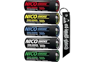 ‎NICO EUROPE Rauchkörper Smoke Grenades 80 Sekunden im 5er Pack in Rot Blau Gelb Grün Orange Lila Grau Weiß von NICO Europe mit Anhänger (Mix)