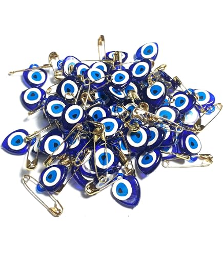 Occhio Turco 100 Pezzi Nazar Boncuk Occhio Blu - 100 Pezzi Con Spilla E