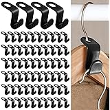 62 Pièces Crochet de Connexion de Cintre, Mini Cintres en Cascade Organisateur pour la Penderie Super pour un gain de place d