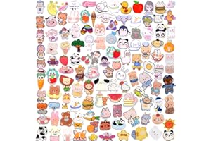 JOYEONDEF 100 Pcs Acrylic Brooch Pins, Cute Backpack Pins, Kawaii Accessories, Gifts for Girls, Random Mixed Packaging, S, Acrylic