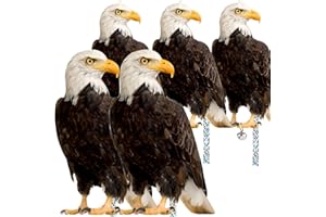 Skystuff Dissuasore per uccelli, gufo per uccelli, spaventapasseri, nastro riflettente per esterni, 5 pezzi