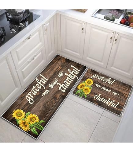 Lot De 2 Tapis De Cuisine Antidérapants Lavables - Motif Cheval Au Galop, Tailles 50x70 Cm Et 50x120 Cm, Absorbants