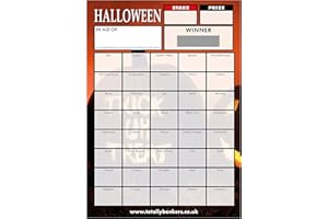 Totally Bonkers HALLOWEEN - Tarjetas de rascar para recaudación de fondos (40 cuadrados), 10 unidades
