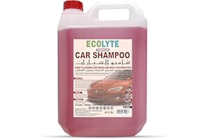 ECOLYTE+ Car Shampoo, Premium Deep Cleaning Car Wash & Bug Tar Remover Streak Free, Remove Dirt, Safe on Paint, Powerful Liquid, long-lasting, All vehicles - (5 Liter)