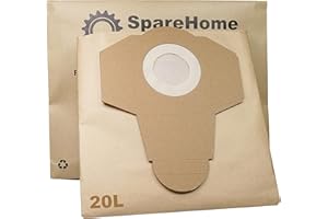 RELEMAT SpareHome® 5 Bolsas de alto rendimiento compatible con aspiradores Dexter 20L