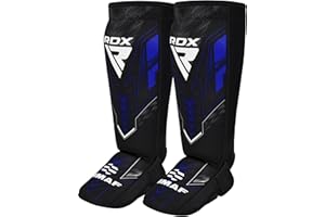 RDX IMMAF Approved Shin Guards, Competition Level Neoprene Shin Pads for Sparring and Grappling, MMA, Kickboxing, Mixed Martial Arts, Professional Shin Insteps Protection, Men Women Home Gym Workouts