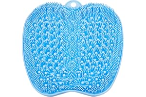 BESKAR Brosse Pieds Douche avec Ventouses Antidérapantes, Foot Spa Brosse pour Nettoyer et Exfolier les Pieds, pas de Flexion, pied Acupuncture Mat pour Détendre Les Pieds