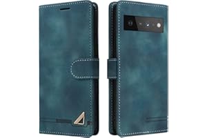 OKZone Coque pour Google Pixel 6, Étui de Protection de Portefeuille Antichoc de Fente pour Carte, Support de Carte à Rabat en Cuir en PU Étui de Téléphone pour Google Pixel 6 (Vert)