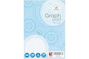 THE WORCESTERSHIRE STATIONERY COMPANY A4 graph pad, 5mm grid, pack of 2 pads