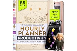 FREEDOM MASTERY Planer prawa przyciągania, bez daty, Deluxe tygodniowy planer, miesięczny planer, 12-miesięczna podróż w celu zwiększenia produktywności i szczęścia - organizer życia, dziennik wdzięczności i