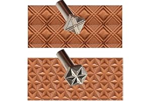 PANSHIYON Lederstempel, 2 Stück, professionelle Lederstempelwerkzeuge für Lederarbeiten