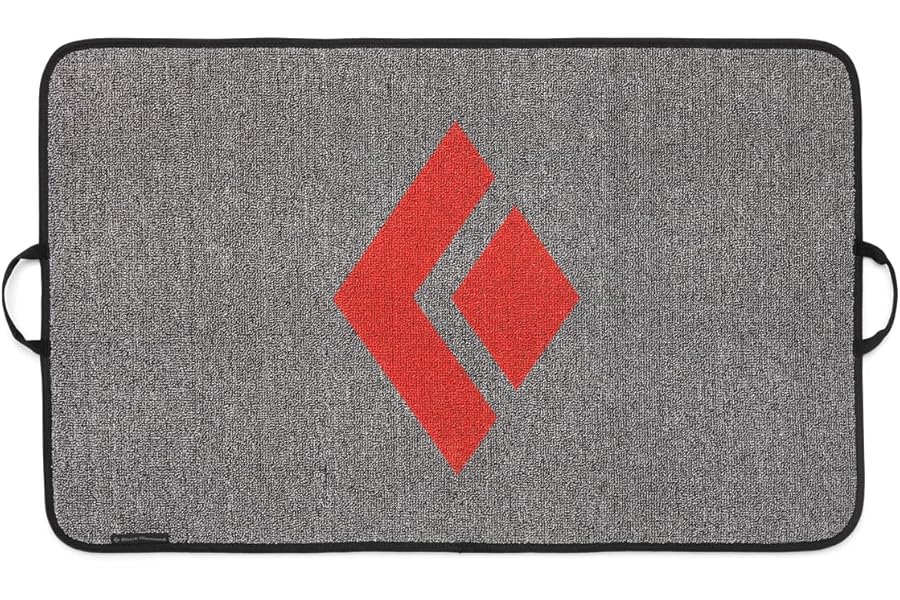 Black Diamond Sitstarter Crash Pad, Portable Climbing Protection with Carpet Swatch, Closed-Cell Foam, 80 x 50 cm, 0.9 kg for Bouldering