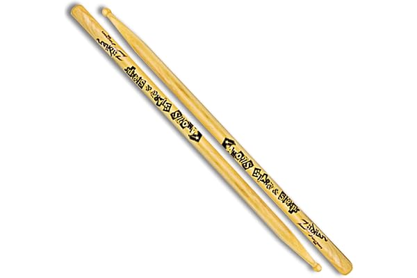 Zildjian Artist Series Hickory Drumsticks - Travis Barker - Wood Tip - 'Stars & Straps' Logo