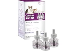 Comfort Zone 3 Refills | Multi-Cat Pheromone Diffuser Refills (90 Days) for a Peaceful Home | Veterinarian Recommended | Stop Cat Fighting, Reduce Spraying, Scratching, & Other Problematic Behaviors