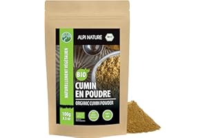 Alpi Nature Cumin Graines BIO Moulues 100g, Graines Cumin bio Moulues en Poudre pour la Cuisine