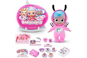 BABYCORNS Babycorn Bambolina interattiva Serie 1 Small, 24 cm, di ZURU bamboline magiche, sorpresa, spacchettare, storia, bambine, bambola, Butterfly, Skylar