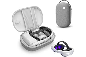 AUBIKA Elite Strap con batería y Funda de Transporte para Meta/Oculus Quest 2, Mayor Comodidad y Tiempo de Juego - Grigo