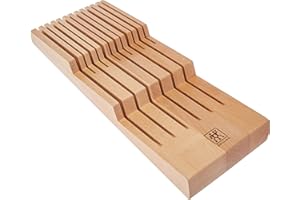 ‎ZWILLING ZWILLING Messerhalter für Schubladen, Schubladen-Einsatz, Für 12 Messer, 41 x 15,5 x 4,8 cm, Holz