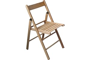 Milani Home s.r.l.s. Sedia da Giardino Pieghevole in Legno Salvaspazio