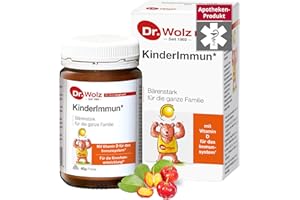 ‎DR. WOLZ Dr. Wolz KinderImmun* 65g Pulver - Aktivkomplex für Immunsystem* & Wachstum** - Immun-Komplex mit Vitamin C aus Acerolakirsche - Vitamine, Mineralstoffe & Spurenelemente - vegetarisch