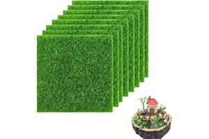 BAVOOTY Kunstrasen Miniaturgarten,Miniatur Garten Deko,Künstliche Moos Miniatur,8 Kunstrasen Miniatur Moos,15 x 15 cm Kunstrasenteppich Miniatur Kunstrasen Outdoor Mikro Landschaft für Modellbau Puppenhaus