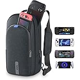 Syntech Steam Deck OLED/ROG Ally X/PlayStation Portal Compatible Carrying Case, Strap Bag for Nintendo Switch/Legion Go,