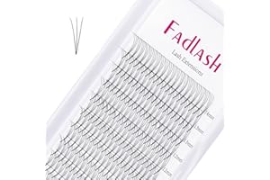 FADLASH Volumen Wimpern 3D 0.10mm D Curl 8-14mm Wimpern Fächer Volumen Wimpern Extensions Russian Volume Künstliche Wimpern Premade Russian Lashes (3D-0.10-D, 8-14mm)