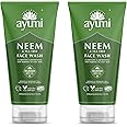 Ayumi Acne Face Wash with Neem | Oily Skin Wash with Nettle Leaf Extract | Tea Tree Oil for Acne Treatment | Hydrating Facewash with Moringa Oil | Women & Mens Face Wash for Skin Care | 2x150 ml