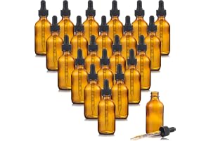 20 stycken 100 ml bruna glaspipettflaskor – droppflaskor med skala, glaspipett, tratt och etiketter – tomflaskor för eteriska oljor, tinkturer, vätskor, aromaterapi