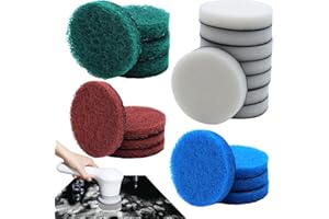 RUNYU 20 Stück Aufsatz für Bosch Universal Brush Reinigungsbürste Pad mit Bosch Home and Garden 6033 Akku Reinigung Pad (8 Schaumstoffpad, 4 Küchenpad, 4 Scheuer-Pad, 4 Mikrofaserpad)