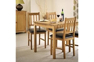 Julian Bowen Oak Wood Coxmoor Dining Chairs Set of 2
