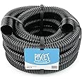 Pisces 40mm (1.5 inch) Black Pond Corrugated Flexible Hose Pipe - 5m Roll