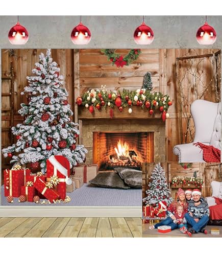 Renaiss 2.5x1.8m Toile De Fond D'hiver Fenêtre D'hiver Forêt Photographie Fond Décoration De Noël Bannière Saison Paysage Naturel Toile De Fond Nouvel An Décoration De Fête Accessoires De Studio