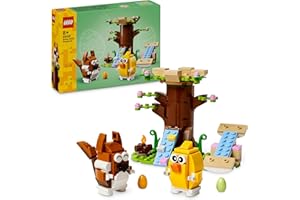 LEGO Animal Spring Park Building Toy with Bird and Squirrel Figures, Children's Game with Tree House, Easter Eggs, Gift for Boys and Girls 8 Years Old and Over 40709