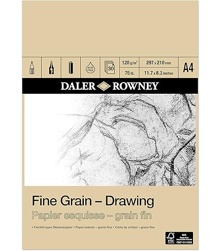 Folia 8204/10 Caractères Papiers Gekörnt – Petit Format A4 120 G 10 Feuilles