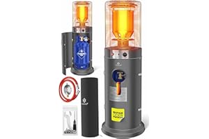 KESSER® Heizstrahler Gas KE12 Heizpilz für Terrasse Terrassenheizer Terrassenheizstrahler, Freiluftheizung 10 kW Gasheizstrahler gasheizer, Wärmestrahler, Heizgerät - inkl. Schutzhülle, Anthrazit